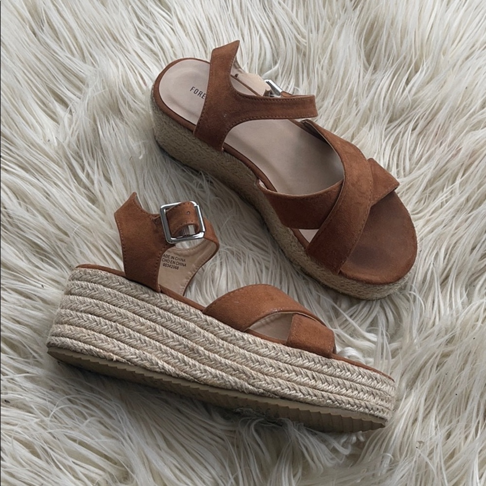 Brown Espadrilles Wedges